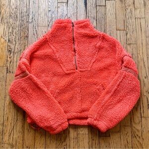 fp movement by free people Nantucket Fleece Coral Women's half zip pullover